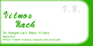 vilmos mach business card